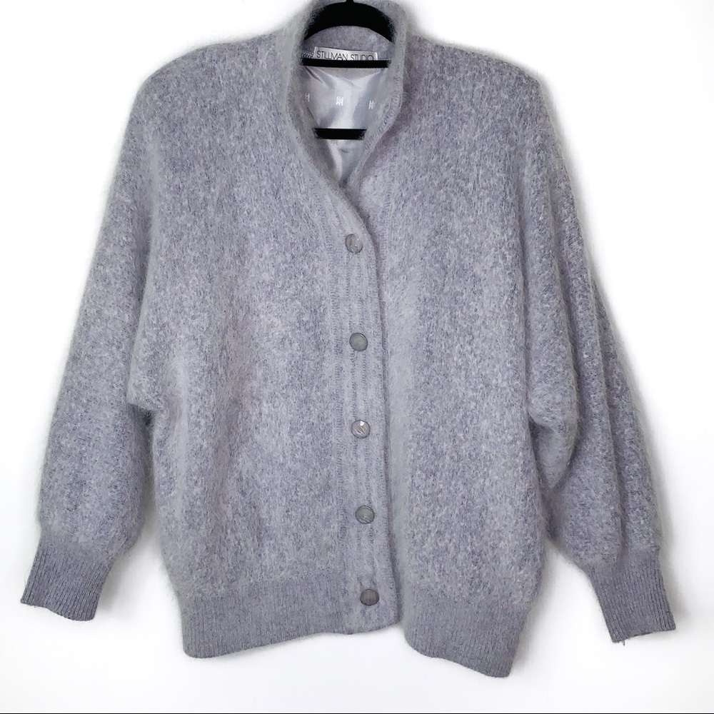 Vintage Stillman Studio Gray Angora Luxury Coat M